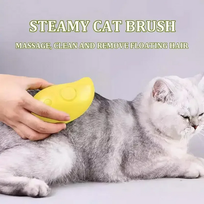 3-in-1 Pet Grooming Kit: Steam Brush, Massage Comb & Hair Remover