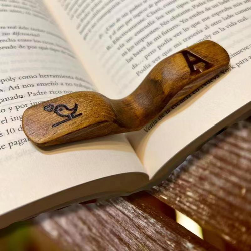 Wooden Thumb Bookmark One Hand Reading Thumb Book Support Page Holder Reading Aids Tool