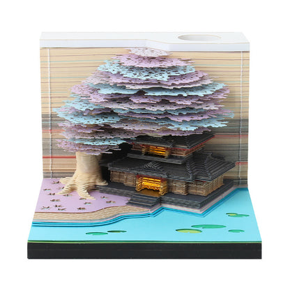 Tree House Three Dimensional Creative Note Paper